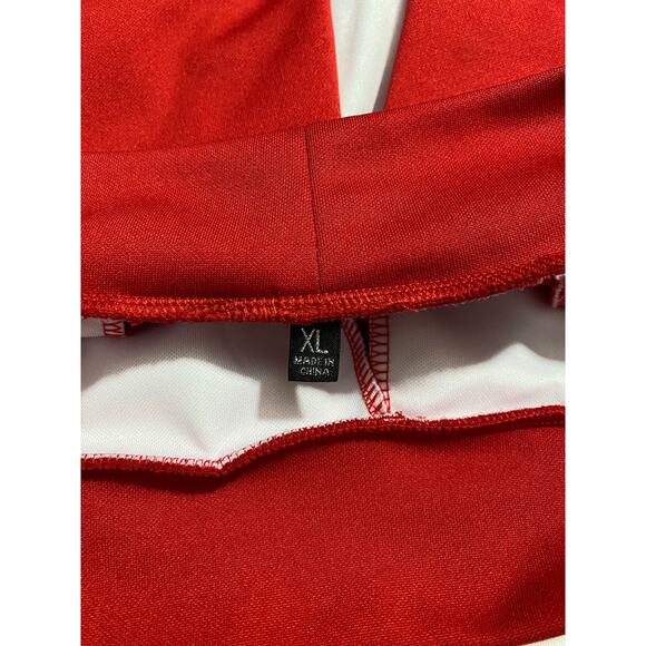 Women’s Red and White Satan Devil Mini Skirt 28” Waist Graphic - Picture 6 of 9